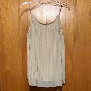 Worthington Cream Light Beige Pleated Camisole Top Size Large